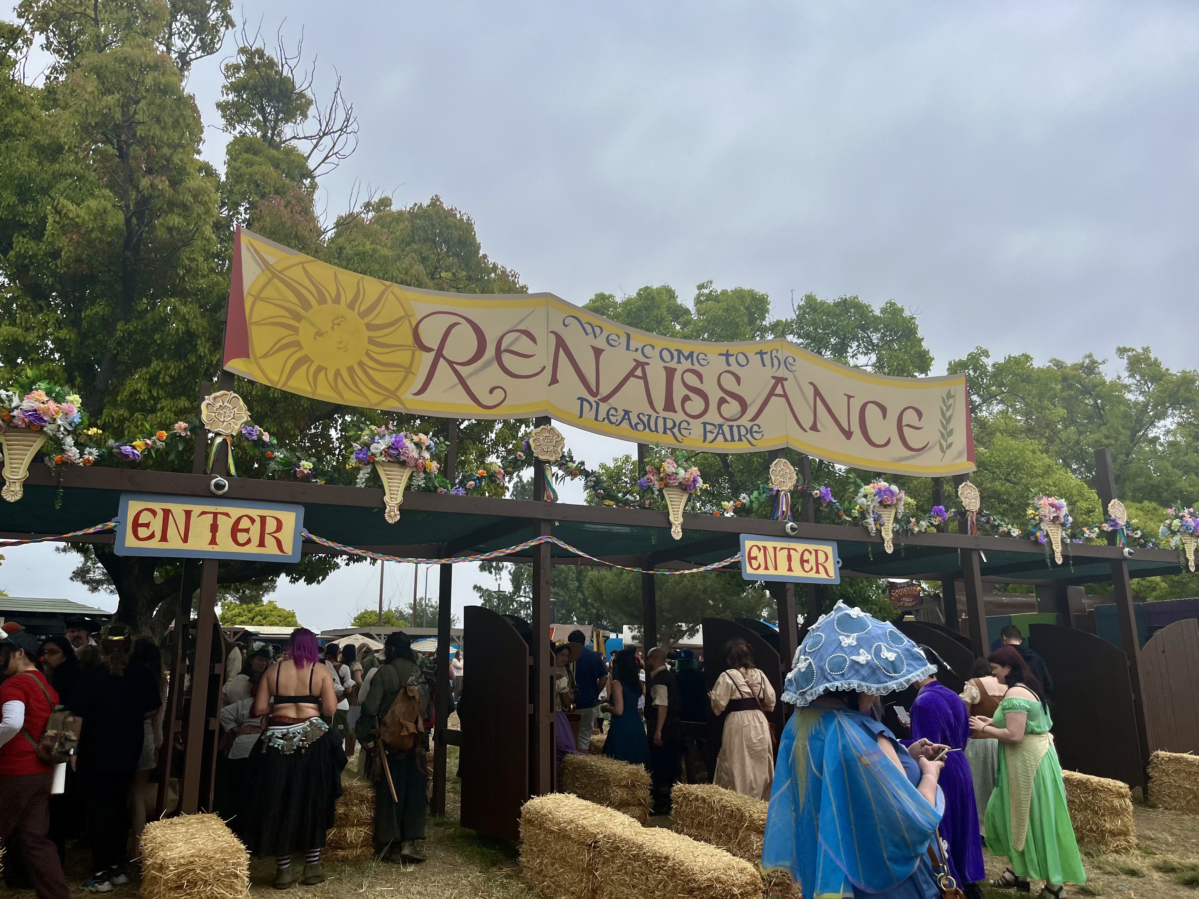 renaissance fair sign and entrance