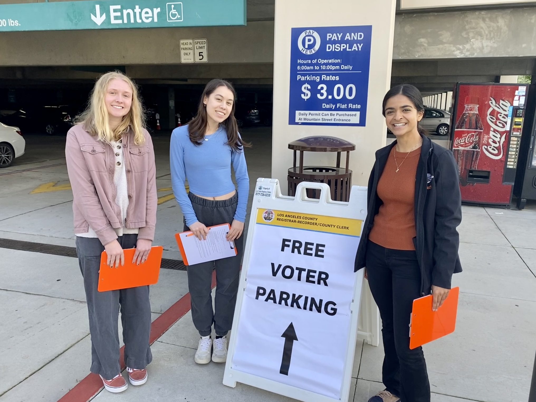 Visiting polling stations!