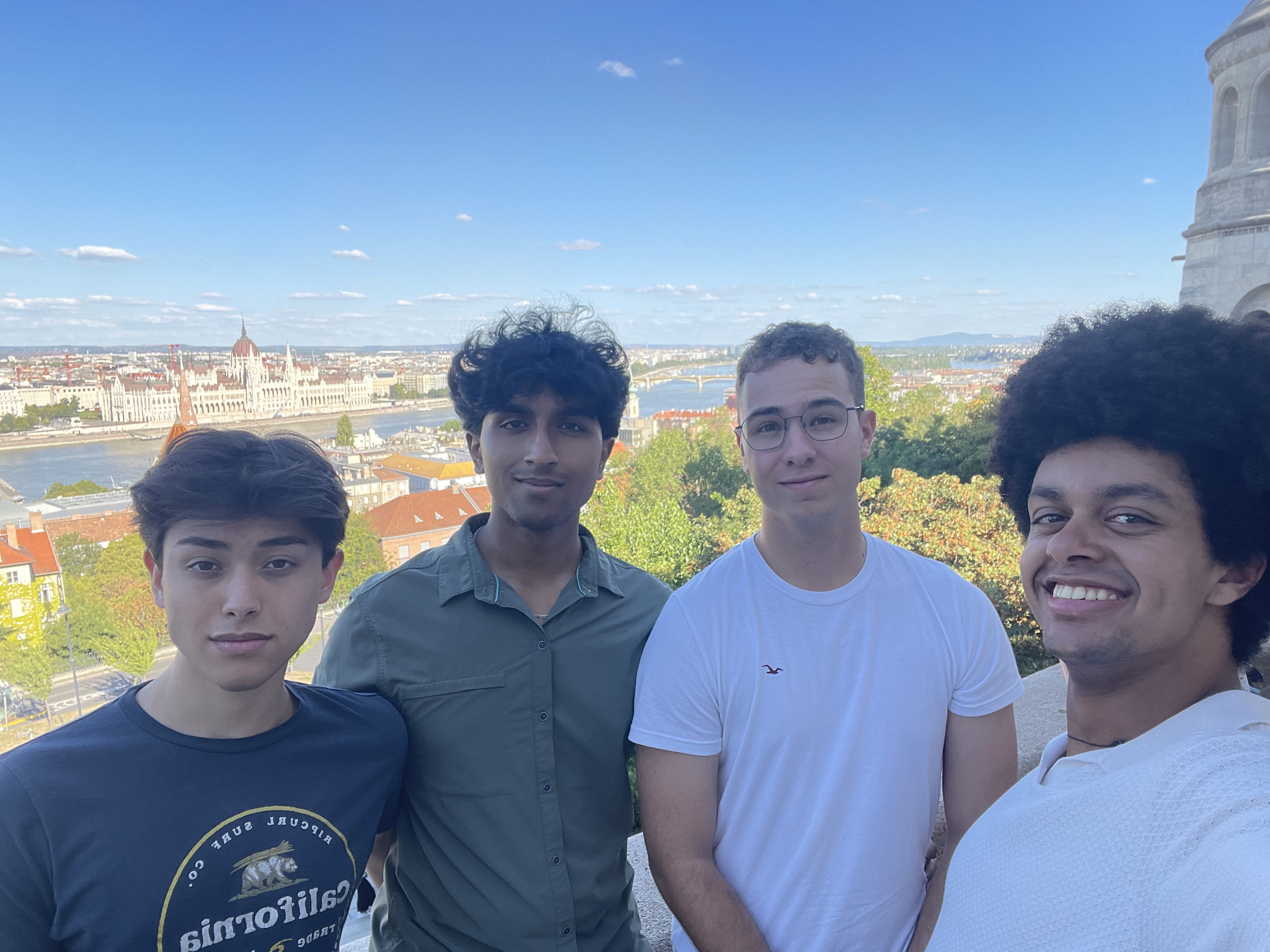 Aiden, Aditya, Philippe, and I in Budapest!